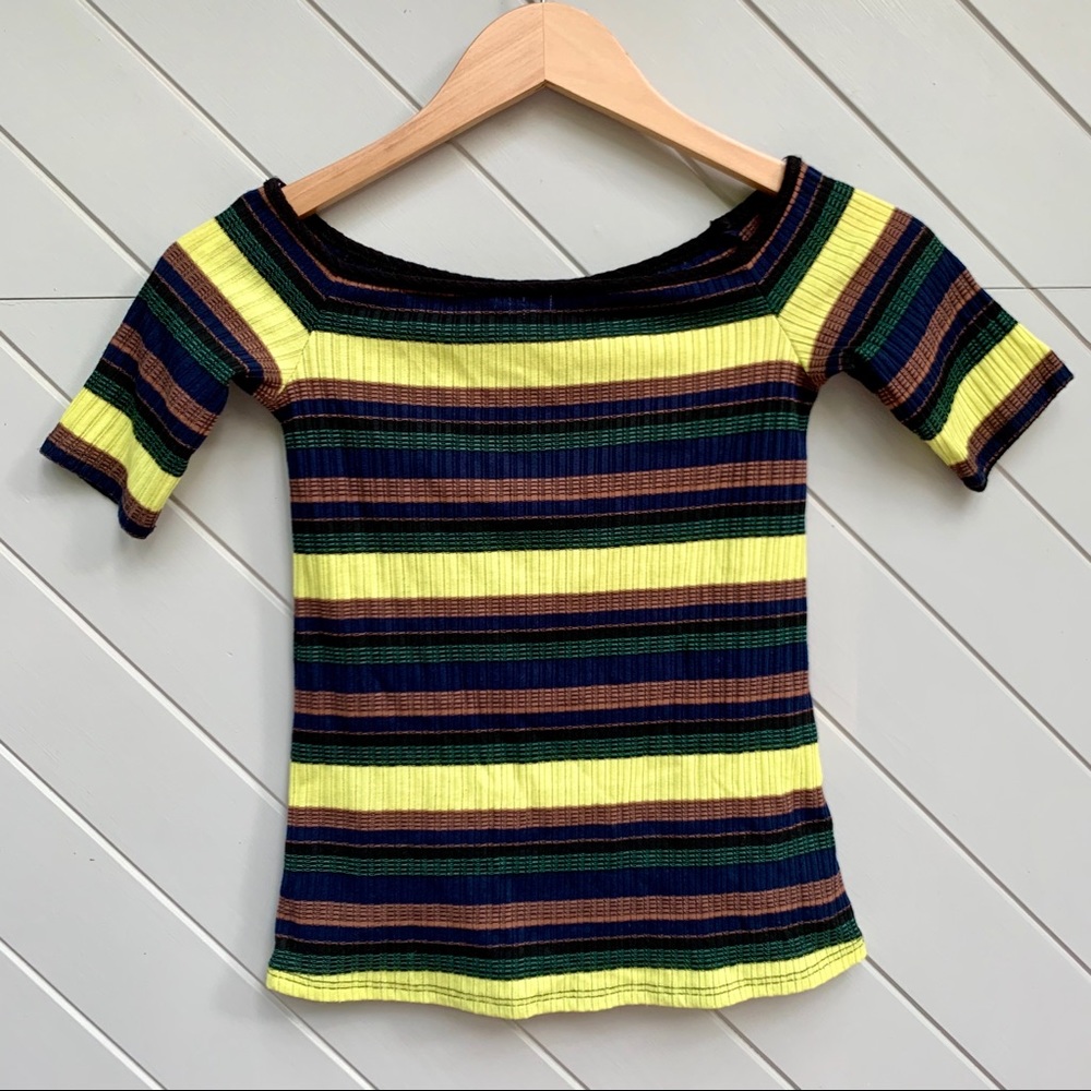 Splendid Striped Off-the-Shoulder Top